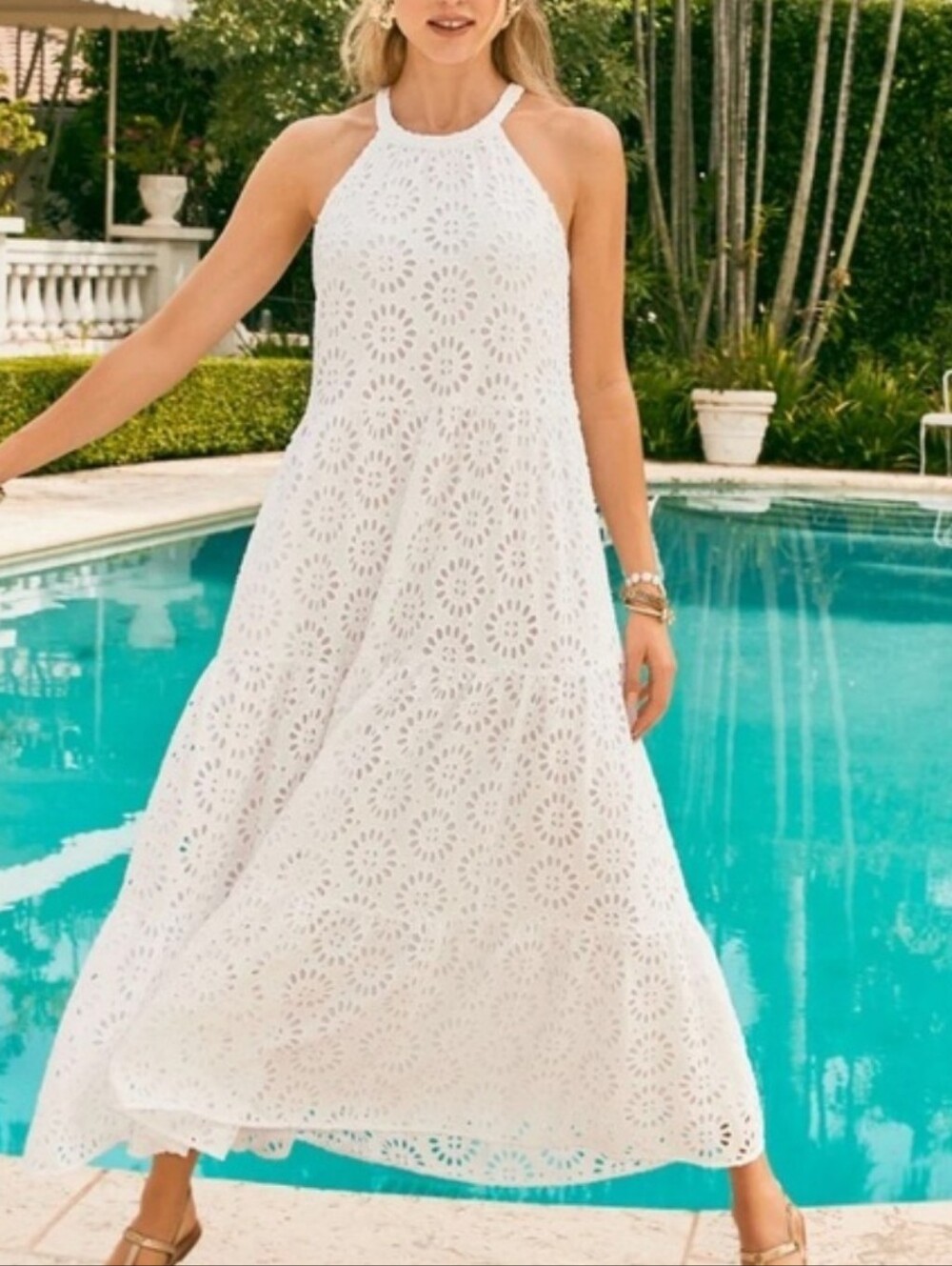 Lilly Pulitzer Alda Eyelet Dress XL